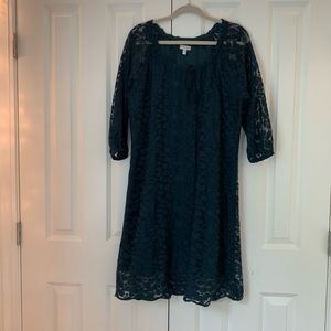 Garnet Hill black lace dress